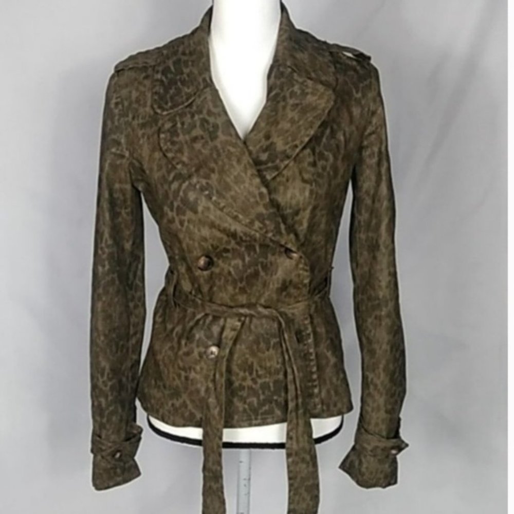 Current/Elliott green animal print jacket